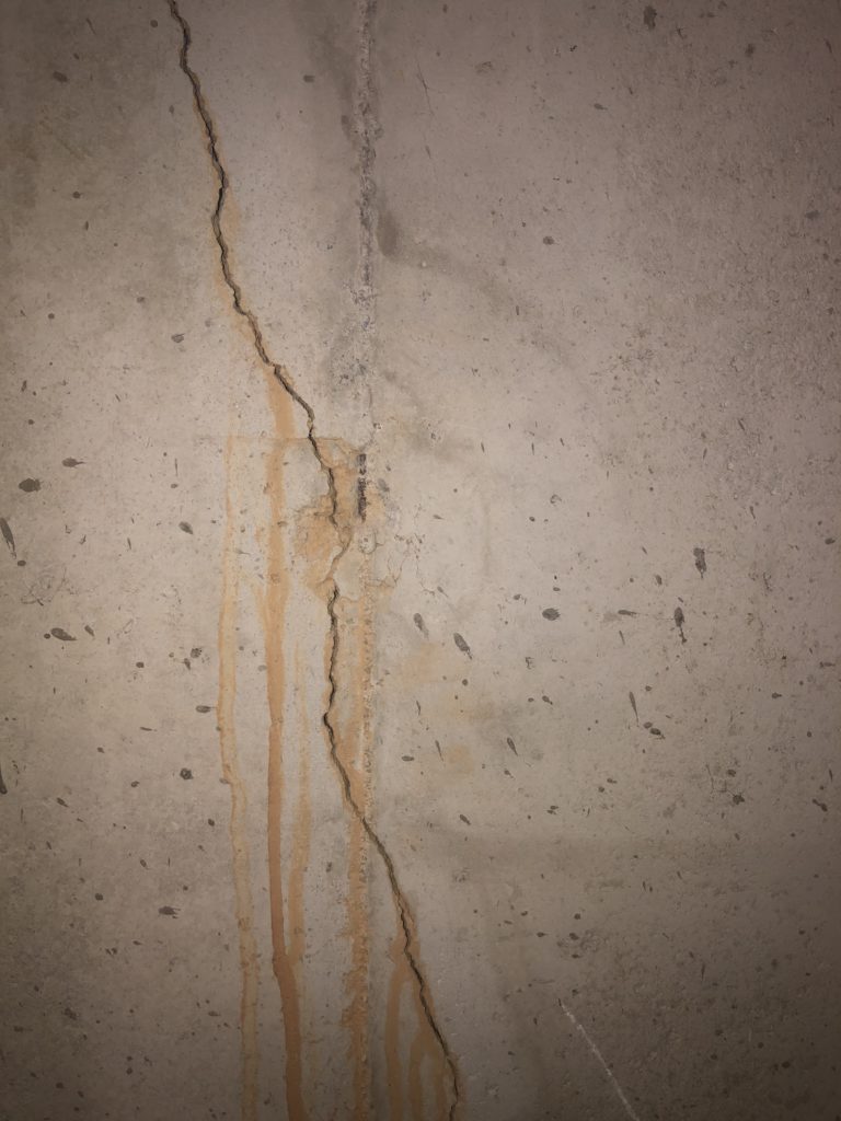Leaking Crack in Poured Concrete Foundation A1 Crack Repair